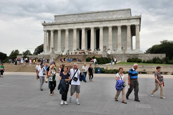 Washington Usa Giugno 2013 Gente Visita Memoriale Abraham Lincoln Washington — Foto Stock