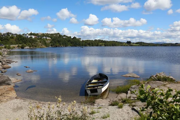 Vigdarvatnet Lac Norvège Grand Lac Dans Comté Vestland Beau Temps — Photo