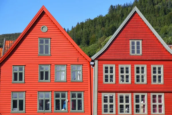 Bergen Norway Bryggen Harbor District Unesco World Heritage Site — Fotografia de Stock