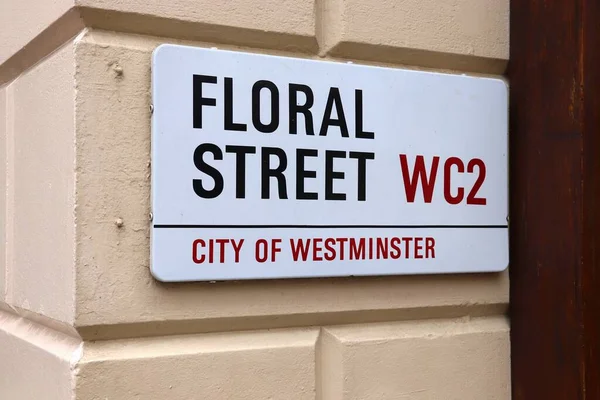 London July 2019 Floral Street Sign City Westminster London London — Stockfoto
