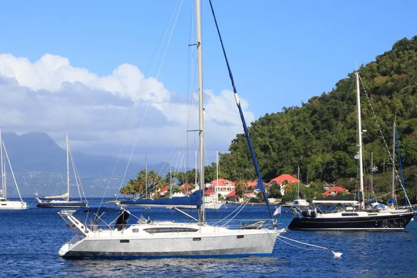 Guadeloupe Les Saintes Islands Terre Haut Harbor Mooring Buoys — Foto de Stock