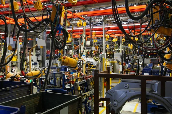 Car Factory Automated Production Line Machinery Car Manufacturing Plant Europe — Stock Photo, Image