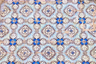 Portekiz 'in mavi taşları. Azulejos - Amadora şehrinde geleneksel Portekiz fayansları.