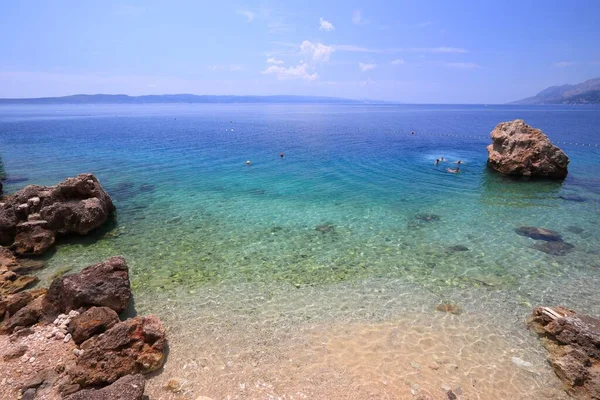 Brela Kroatien Adriatiska Havets Natur Podrace Strand Sommarsemester — Stockfoto