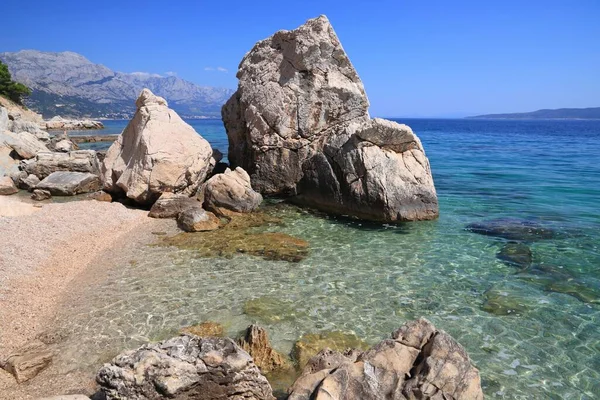 Croatia Summer Vacation Beautiful Landscape Dalmatia Marusici Beach Adriatic Sea — Stock Photo, Image