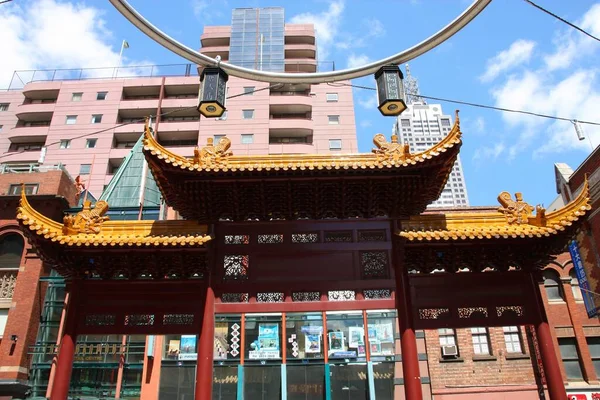 Melbourne Australia February 2008 Street View Chinatown District Melbourne Australia — Stock Photo, Image