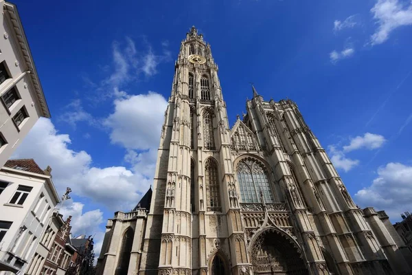 Liebfrauenkathedrale Antwerpen Belgien Onze Lieve Vrouwekathedraal Benelux Grenzsteine — Stockfoto