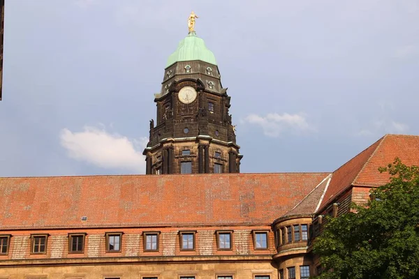 Stadhuis Rathaus Dresden Duitsland Deelstaat Saksen Sachsen — Stockfoto