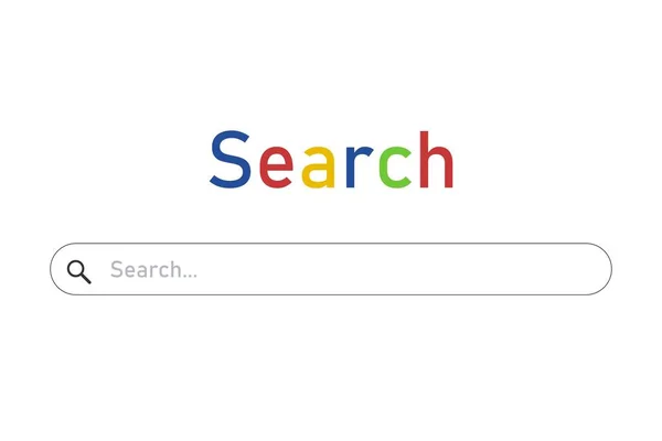 Search Bar Searching Panel Flat Design Online Browser Search Box — Stock Vector