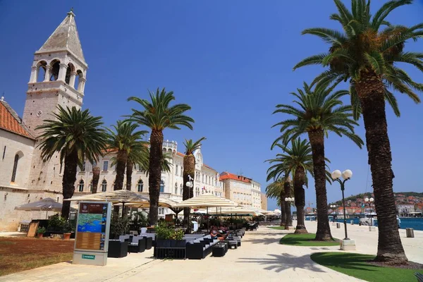 Trogir Croatia June 2021 Tourists Visit Old Town Trogir Croatia — 스톡 사진