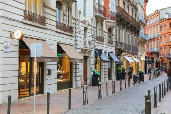 Toulouse Francia Septiembre 2021 Gente Visita Calle Comercial Centro Ciudad —  Fotos de Stock