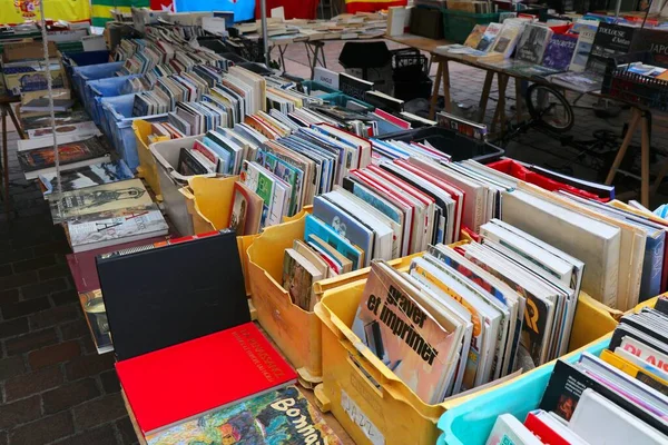 Toulouse Francia Septiembre 2021 Flea Market Book Stand Downtown Toulouse — Foto de Stock