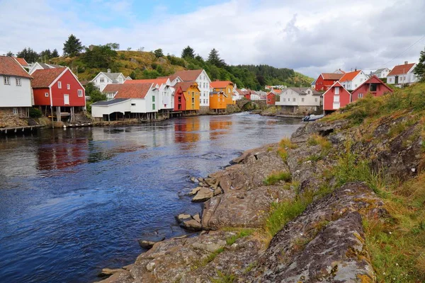 Güney Norveç Sogndalstrand Kasabası Rogaland Kasabası — Stok fotoğraf