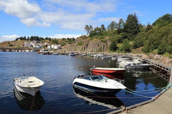Port Rybacki Norwegii Port Sogndalstrand Hrabstwie Rogaland — Zdjęcie stockowe