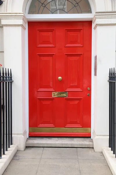Λονδίνο Ηνωμένο Βασίλειο Όμορφη Γεωργιανή Μπροστινή Πόρτα — Φωτογραφία Αρχείου