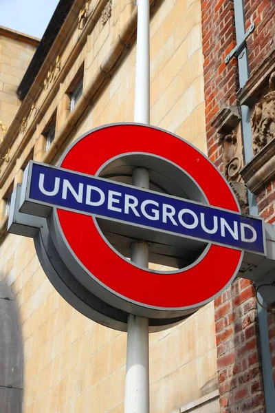 London July 2016 London Underground Station Sign London London Underground — Stock Photo, Image