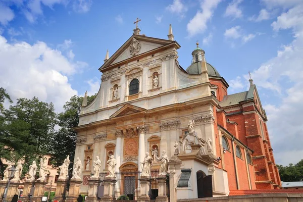 Krakkó Város Lengyelországban Szent Péter Szent Pál Templom Barokk Építészete — Stock Fotó