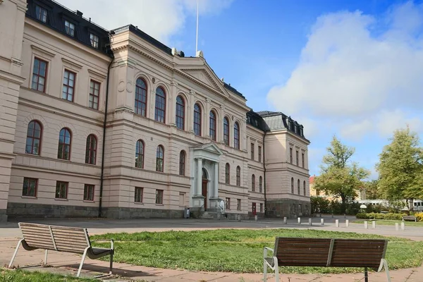 Wahrzeichen Der Stadt Norrkoping Schweden Gymnasialgebäude Gymnasium Sekundarstufe — Stockfoto