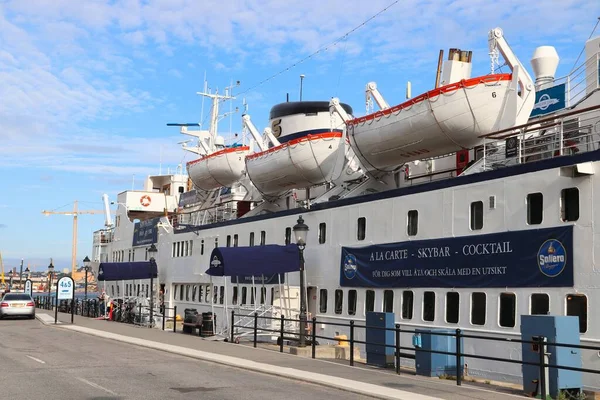 Stockholm Sweden August 2018 Birger Jarl Floating Hotel Ship Moored — Stock Photo, Image