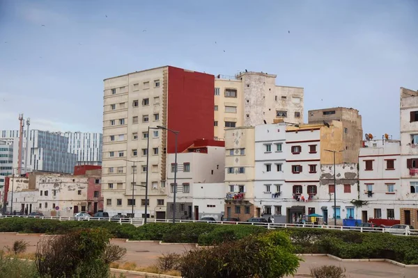 Город Касабланка Район Бургундии Вид Улицу Касабланке Марокко — стоковое фото