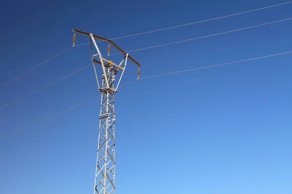 Stromnetz Der Nähe Von Agadir Marokko Versorgungsmast Marokko — Stockfoto