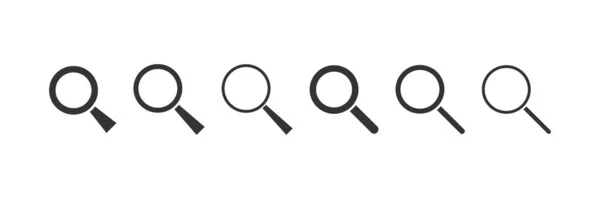 Пошук Піктограм Плоского Дизайну Набір Символів Пошуку Склі — стоковий вектор