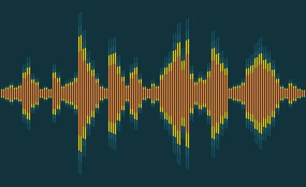 Simple Voice Sound Display Audio Graph Waveform Equalizer Audio Levels — Stock Vector