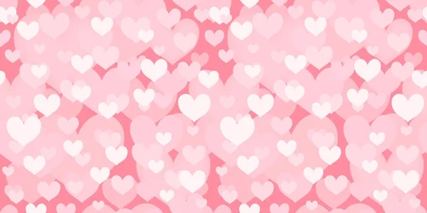 Seamless Hearts Texture Heart Shape Simple Background Vector Hearts Pink — Stock Vector