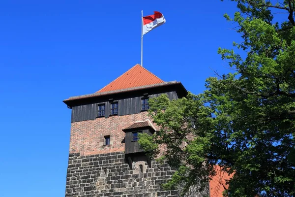 Zamek Norymberski Punkt Orientacyjny Niemczech Średniowieczna Twierdza Bawarii — Zdjęcie stockowe