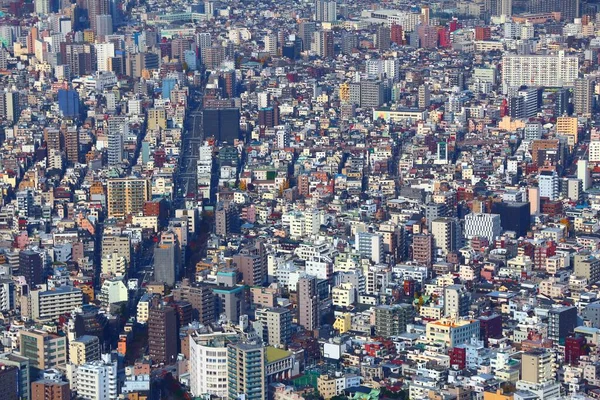 Tokyo City Urban Landscape Aerial View Senzoku Nihonzutsumi Neighborhoods Taito — Stock Photo, Image