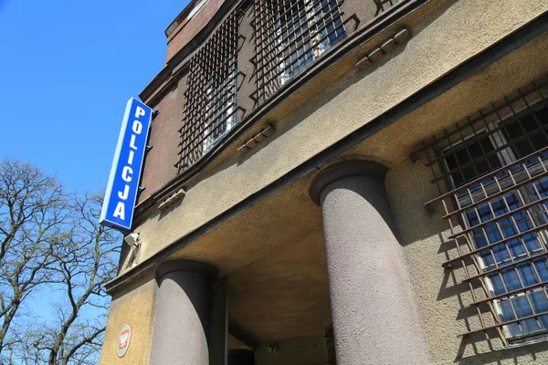 Gliwice Stad Polen Gammal Polisstation Polska Polisen Policja — Stockfoto