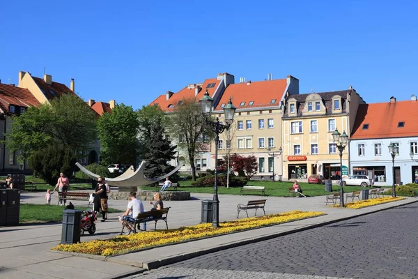 Wodzislaw Slaski Poland May 2021 People Visit City Square Rynek — Zdjęcie stockowe