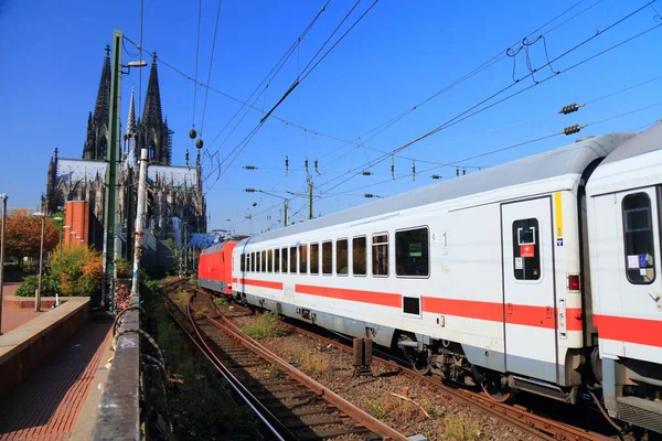 Cologne Alemanha Setembro 2020 Comboio Passageiros Deutsche Bahn Ferroviária Alemã — Fotografia de Stock