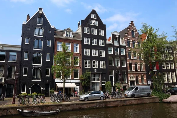 Amsterdam Países Bajos Julio 2017 Canal Leidsegracht Amsterdam Países Bajos — Foto de Stock