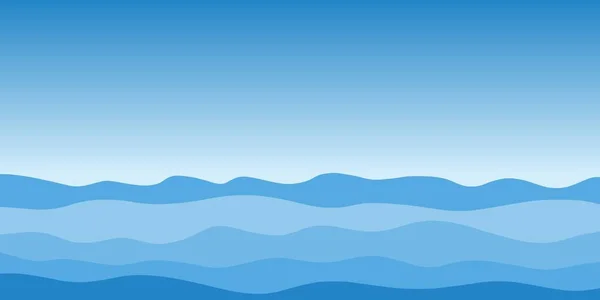Μπλε Θάλασσα Κύματα Μοτίβο Απρόσκοπτη Υφή Θαλασσινού Νερού Απλό Διάνυσμα — Διανυσματικό Αρχείο