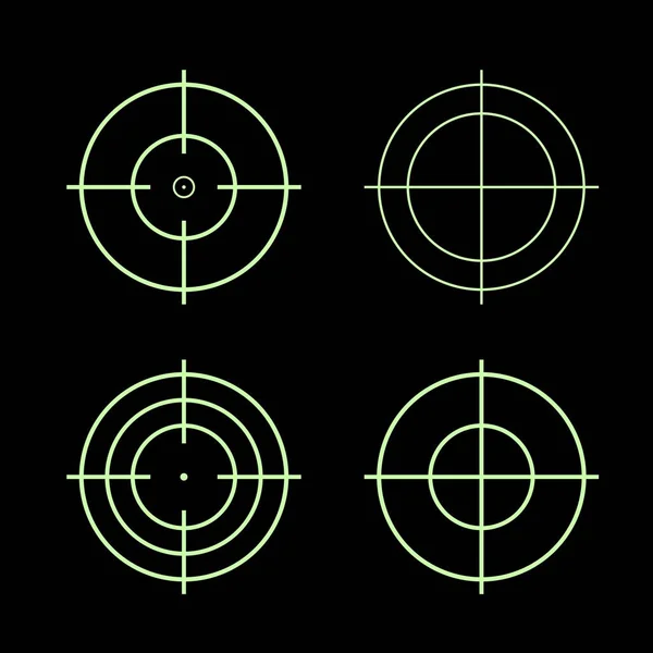 Vector Crosshair Set Crosshair Icons Sniper Rifle Video Game — Διανυσματικό Αρχείο