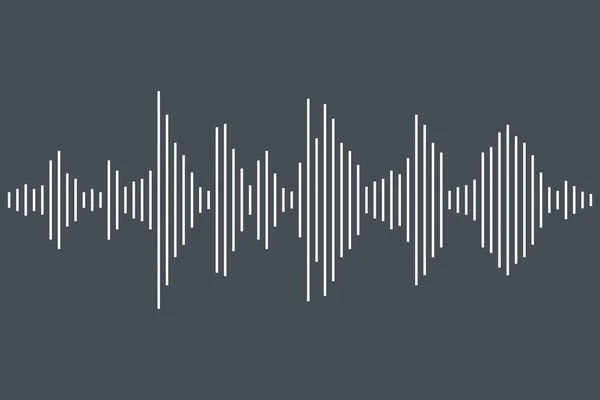 Audio Levels Simple Vector Sound Wave Display Audio Waveform Graphics — Stock Vector