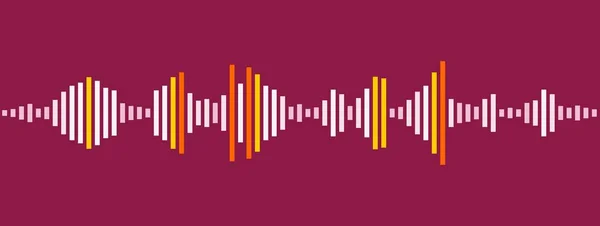 Soundwave Waveform Lines Simple Audio Sound Display Abstract Vector Podcast — Stock Vector