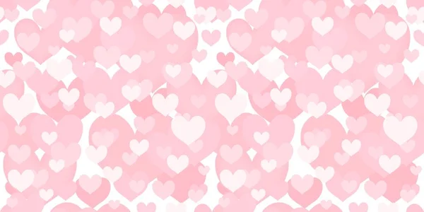 Hearts Pattern Valentines Day Background Seamless Vector Heart Texture — ストックベクタ
