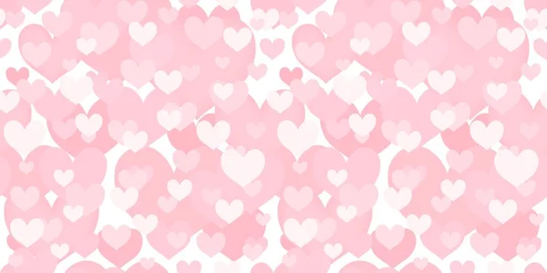 Hearts Pattern Valentines Day Background Seamless Vector Heart Texture — Vector de stoc