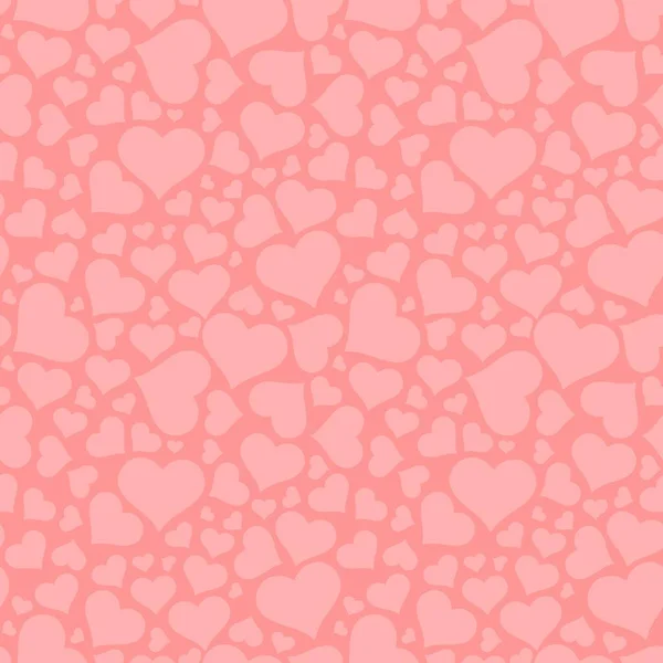 Pink Hearts Background Seamless Heart Texture Fashion Design — Stock Vector