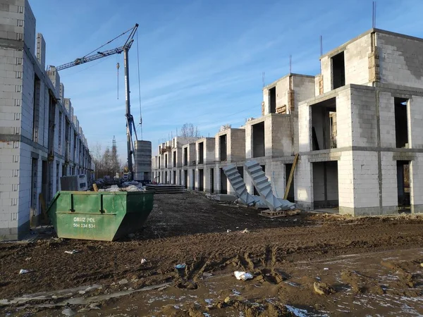 Bytom Poland January 2022 Bolko Neighborhood Construction Bytom Poland Developer — Stockfoto