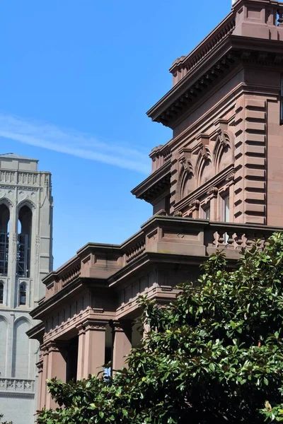 San Francisco City Beautiful Old Architecture Famous Social Club Top — 스톡 사진