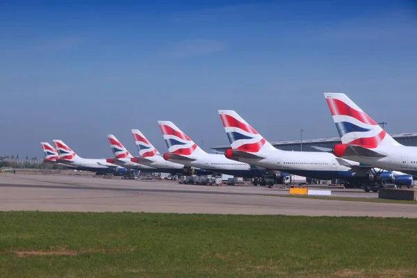 London April 2014 Fleet British Airways Aircraft London Heathrow Airport — Stockfoto