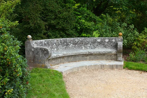 Compiegne Beautiful Gardens Picardy Region France Stone Bench — Foto de Stock