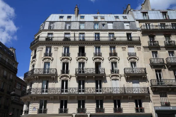 Paris Latin Quarter Sokak Manzarası Paris Fransa Apartmanlar — Stok fotoğraf