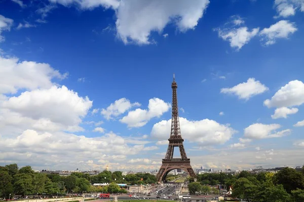 Paris France Eiffel Tower Seen Trocadero World Landmarks — Fotografia de Stock