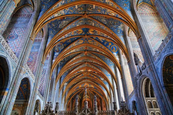 Albi フランス 2021年9月29日 フランスのアルビ大聖堂のアーチ型天井画 聖セシリア大聖堂はユネスコの世界遺産に登録されている — ストック写真