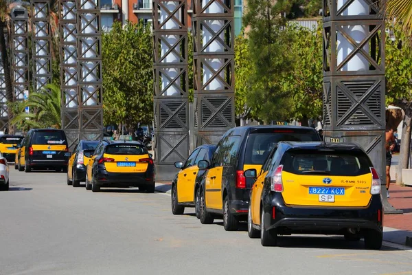 Barcelona Spain October 2021 Official Licensed Taxi Cabs Barcelona Spain — Fotografia de Stock