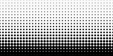 Abstract halftone dotted pattern. Dotted gradient halftone vector illustration. Trendy black white half tone gradient.